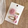 Nuevo Par de Pinzas para el Cabello de Niños con Flor de Plumas Lentejuelas Rosas Pinza de Presión Accesorios para el Cabello Tocado