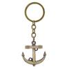 Simples Bronze Vela Chaveiro Criativo Personalizado Pequeno Presente Navio Âncora Pingente Chaveiro Fabricante Fornecimento