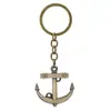 Llavero de Navegación de Bronce Simple Creativo Personalizado Pequeño Regalo Regalo Barco Ancla Colgante Llavero Suministro del Fabricante
