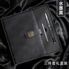 Conjunto Caixa de Presente Caderno Executivo Logo Personalizado Tendência Nacional Espessado Bloco de Notas para Reuniões de Escritório Diário Simples