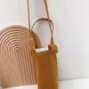 Bolsa Transversal para Copo Portátil Companhia Bolsa para Café Capa para Copo de Vidro Portátil para Levar à Mão Isolamento Portátil Lona Cor Sólida Capa para Copo