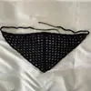 Estilo Coreano ins Vintage Crochê Lenço Triangular Feminino Primavera e Verão Amarrar Cabelo Lenço Quadrado Tricotado Cinza Fita Headwear Tendência