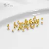 Clip de Cuenta de Posicionamiento Plano Fijo Acabado DIY Hecho a Mano Color Dorado Chapado en Oro de 14K Conservación del Color 2 mm Materiales para Accesorios de Joyería de Cuentas