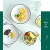 Conjunto de louça, tigela e hashis, conjunto de tigelas para jantar, louça de cerâmica para uso doméstico, antiescaldante, frete grátis, transfronteiriço