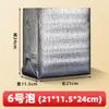 Bolsas aislantes de papel de aluminio hechas a medida, desechables, de gran capacidad, diseñadas para entrega de alimentos frescos, entrega exprés y transporte en cadena de frío