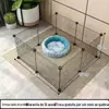 Recinto para filhotes de estimação com painéis de grade criptografados, gaiola modular para chinchilas, coelhos, esquilos, pequenos animais de estimação e filhotes, à prova de fuga