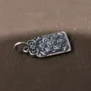 Pingente de prata S925 Yiluya com mantra de seis palavras Acessórios de material para pulseira de contas Wenwan DIY, pingente de segurança, colar