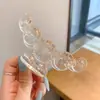 Presilha Transparente com Clipe de Agarre Transfronteiriça Coleção Portão Leste da Coreia do Sul Grampo para Cabelo Traseiro da Cabeça para Banho Grampo Base para Cabelo Acessórios de Cabeça Femininos Amazon