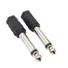 Adaptador de Auriculares de Plástico 6.5 Mono a 3.5 Hembra 6.35mm a 3.5mm Convertidor de Auriculares Cabeza