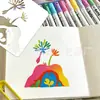 Plantillas Transfronterizas de Nuevo Modelo con Huecos de Animales Naturales para Dibujo Graffiti DIY Infantil Plantillas de Spray para Mascotas Tablero de Dibujo Creativo
