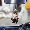 Pingente Criativo Novo Gato Flor Fofo Transfronteiriço Acrílico Plano Decoração de Interior de Carro Espelho Retrovisor Ornamento Pendurado