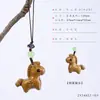 Llavero Colgante Zodiaco Caballo Sándalo Verde Creativo DIY Riqueza Instantánea Encanto para Bolso de Teléfono Móvil