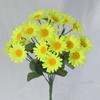 Margarita Artificial Flor de Seda de Plástico 7-Puntas 21-Flores Margarita Silvestre Pequeña Gradiente Multicolor Adorno Decorativo Utilería para Fotografía