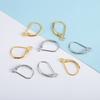 Pendientes de gancho para la oreja franceses hechos a mano con accesorios de bricolaje de plata esterlina S925, joyería DIY semiacabada, hebilla de oreja en forma de D, venta al por mayor