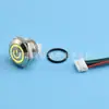 Interruptor de Botón Metálico de Reinicio Corto de 12 mm con Impermeabilidad Ligera, Cabeza Plana, Estándar de Alimentación, Botón de Reinicio, Botón de Juguete