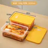 Caja Grande para Pepinillos de Cocina, Caja Sellada para Conservar la Frescura, Caja de Almacenamiento para Refrigerador de Grado Alimenticio, Caja para Platos Fríos con Tapa