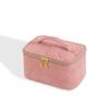 Bolsa de Cosméticos Acolchada de Color Sólido Transfronteriza Gran Capacidad Portátil Almacenamiento de Cosméticos Neceser Bolso de Mano para Viaje