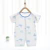 Mameluco de verano delgado para bebé de algodón de manga corta para niños y niñas ropa de bebé ha 0-1 años ropa para recién nacido para aire acondicionado pijama