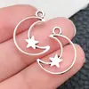 Accesorios de Joyería Europeos y Americanos Luna Hueca Cara Sonriente Sol Estrella Pulsera DIY Collar Colgante Llavero Encanto Pequeño