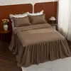 Colcha Acolchada Estilo Nuevo Japonés y Coreano Patrón Simple de Grano de Arroz Faldón de Cama Cubierta de Cama Faldón de Cama Comercio Exterior Transfronterizo Venta al por Mayor