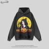 Suéter con capucha y estampado directo de American Street Kuso Fun para hombres y mujeres, estilo hip hop, moda nacional, sudadera con capucha de manga larga.
