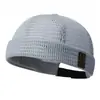 Nuevo modelo de verano del popular sombrero de propietario, sombrero de príncipe simple y elegante con logo de cuero, transpirable, adecuado para comercio exterior transfronterizo y transmisiones en vivo