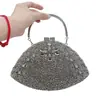 Bolso de mano de cena con flor de glicinia y diamantes transfronterizo, bolso de mano para banquetes, bolso de noche para vestido, bolso de fiesta europeo y americano, bolso de mano