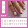 Comercio exterior color ciruela simple francés corto cuadrado europeo moda comodín blanco ins europeo y americano estilo arte de uñas 24 piezas