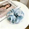 Goma de pelo scrunchie vintage versátil extragrande para adultos, elegante scrunchie floral para coleta