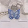 Parche de Tela de Organza Bordado 3D de Mariposa de Doble Capa de Color Sólido Parche Decorativo de Mariposa de Malla para Ropa Accesorio de Mariposa
