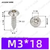 Tornillos Autoperforantes de Acero Inoxidable 304 de Cabeza Redonda Ranurada Gb7380 Antirrobo Autoperforantes Cola Puntiaguda Tornillos de Rosca Gruesa M2-M6
