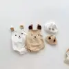 Mono de verano fino para bebé, para hombre y mujer, body de triángulo para bebé, recién nacido, súper lindo, de dibujos animados, ropa de verano
