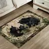Tapete Grande Animal da Amazon Pintura a Óleo Desenho Animado Veludo de Cristal Grande Área Tapete de Quarto Vento Fácil de Cuidar Antiderrapante