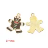 Série de Natal Popular Transfronteiriça Pingentes de Esmalte Desenho Animado Acessórios de Joias de Liga DIY Charms para Colar Pulseira