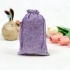 Bolsa de lino de imitación de punto de fábrica bolsa para joyas bolsa de regalo para joyas bolsa de brocado bolsa pequeña de tela bolsillo para manojo de pulseras de cuentas venta al por mayor