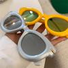 Lentes de Sol Rojos para Mujer Ins de Alta Gama Anti-Uv Sombrilla Lentes de Sol para Caras Redondas para Lucir Delgada y Tomar Fotos Gafas de Celebridad de Internet Tendencia-