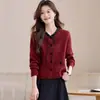 Cárdigan de punto con lazo estilo tweed para mujer Otoño e Invierno 2025 Corto Holgado Aspecto Adelgazante Chaqueta Suéter de Moda