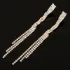Pendientes de Moda Transfronterizos de Moda, Pendientes Largos Creativos con Pedrería, Joyería para Mujer de Venta Caliente E415