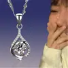 Nuevo collar plateado de celebridad de Internet, colgante suave para clavícula, cadena para el cuello, regalo para novia, corazón eterno, colgante de corazón.