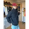 Chaqueta de trabajo deconstruida con cuello cruzado para hombres y mujeres, nueva para otoño e invierno, abrigo casual retro vintage americano