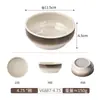 Conjunto de Quatro Peças de Louça de Melamina Estilo Chinês, Especialmente Projetado para Quartos Privados de Hotel, com Textura de Porcelana Falsa, Fácil de Limpar e Durável