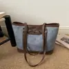 Bolso Tote de Bloques de Color 2026 Primavera Nuevo de Moda Gran Capacidad Elegante Casual Versátil Bolso de Mano Sencillo