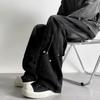 Calça Jeans Workwear Desconstruída Marca Americana de Moda High Street Calça Cool Estilo de Rua Masculina Cleanfit Perna Reta Flare