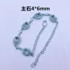 Pulsera de Cobre Puro Plateada en Plata 925 para Montaje de Piedras Preciosas DIY, Pulsera Plateada en Platino, Servicio de Procesamiento para Montaje de Piedras Preciosas en Blanco