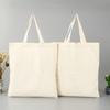 Bolsa de lona portátil de fábrica, bolsa de algodón para compras al hombro para estudiantes de moda, bolsa de lona en blanco publicitaria, impresión de logotipo