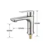 Grifo de lavabo de acero inoxidable de doble uso para agua caliente y fría para gabinetes de baño, adecuado para uso doméstico, hotelero y de proyectos, venta al por mayor de comercio exterior transfronterizo