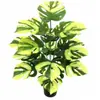 Planta Artificial Escandinava Hoja de Tortuga en Maceta Paisajismo de Sala de Estar Interior Plantas Verdes Falsas Adornos de Pie Plantas Pegadas Decorativas