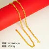 Collar de Oro Arena Joyería para Mujer, Larga Duración, Cadena de Clavícula Nicho de Alta Gama, Accesorios de Cobre de Yiwu, Cadena de Oro Imitación