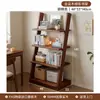 Estantería trapezoidal de madera maciza para niños, estante de almacenamiento de pie, organizador multicapa, estantería de exhibición de madera para esquina integrada de montaje en pared