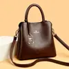 Bolsa Feminina Transfronteiriça de Alta Qualidade Moda Bolsinha de Mão Estilo Balde Grande Capacidade Versátil Bolsa Tote Bolsa de Ombro para Mãe de Meia-Idade Tendência